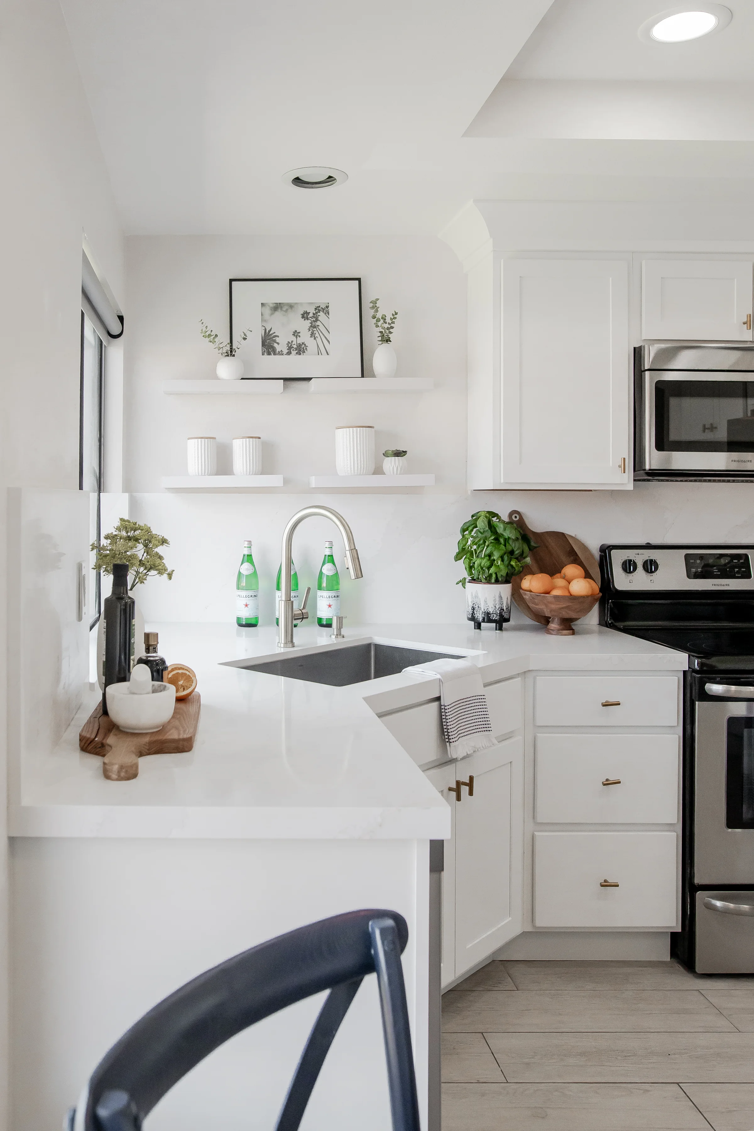 Renovated kitchen at The French Swan, PGA West